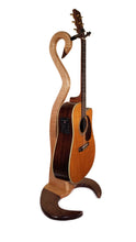 Load image into Gallery viewer, Mountain Princess - Tiger Maple Guitar Stand w/ Walnut Base - (10 Day Build Time)
